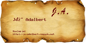 Jó Adalbert névjegykártya
